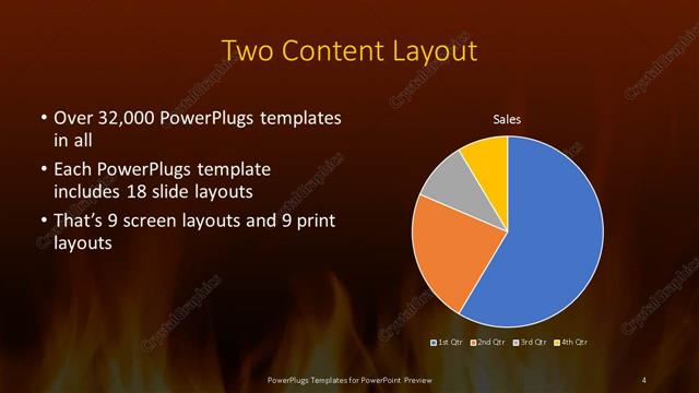 Two Content presentation slide layout