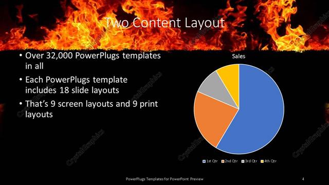 Two Content presentation slide layout
