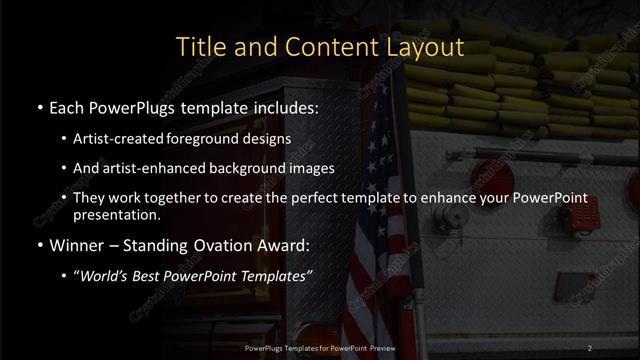 Title and Content presentation slide layout
