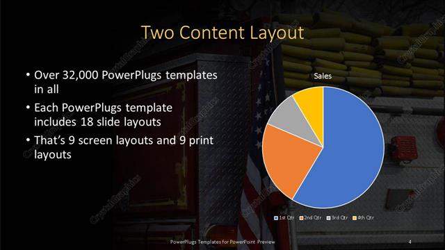 Two Content presentation slide layout