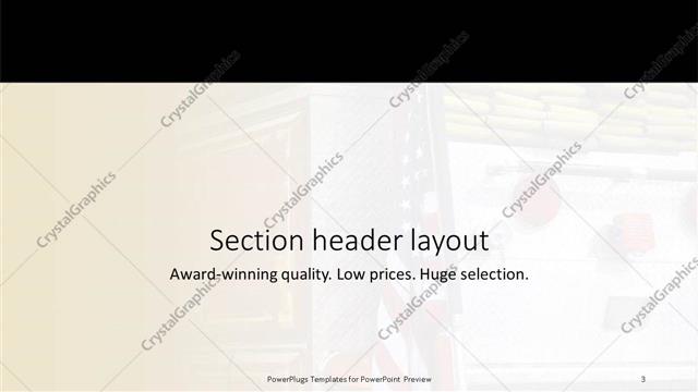 Section Header presentation slide layout