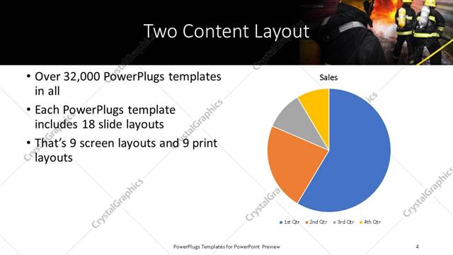 Two Content presentation slide layout