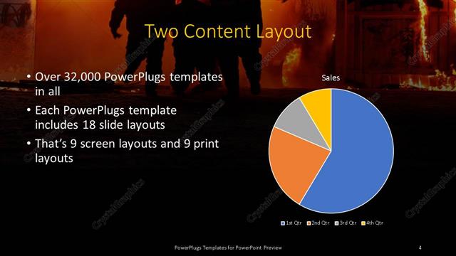Two Content presentation slide layout