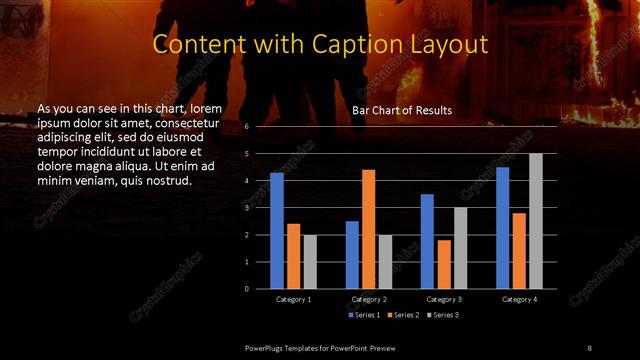Content with Caption presentation slide layout