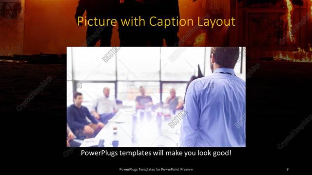Picture with Caption presentation slide layout