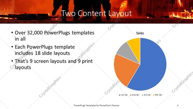Two Content presentation slide layout