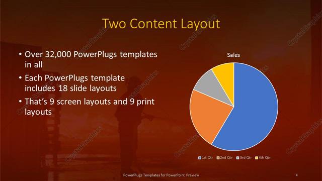 Two Content presentation slide layout