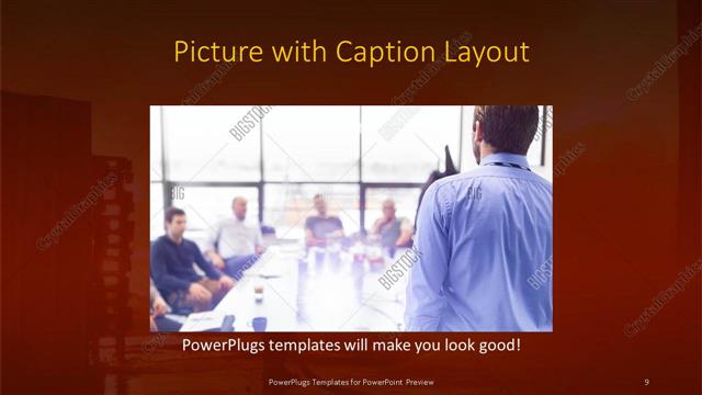 Picture with Caption presentation slide layout