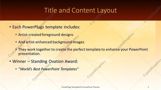Title and Content presentation slide layout