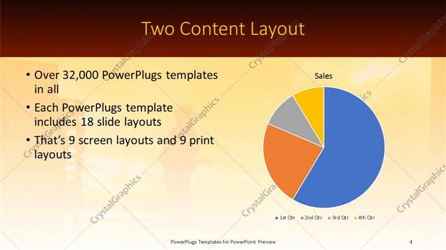 Two Content presentation slide layout