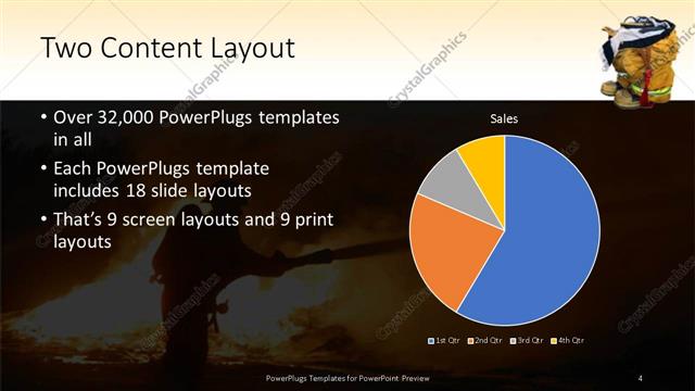 Two Content presentation slide layout