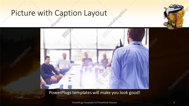 Picture with Caption presentation slide layout