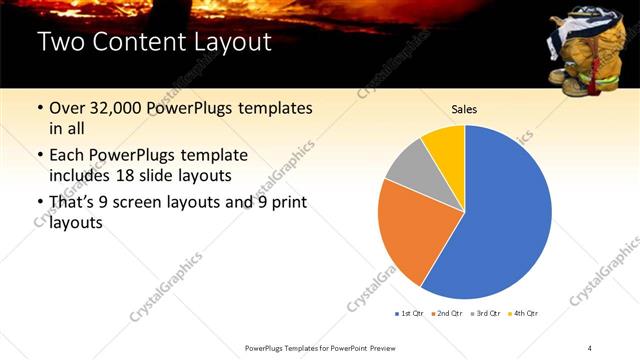 Two Content presentation slide layout