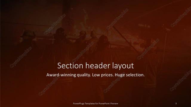 Section Header presentation slide layout