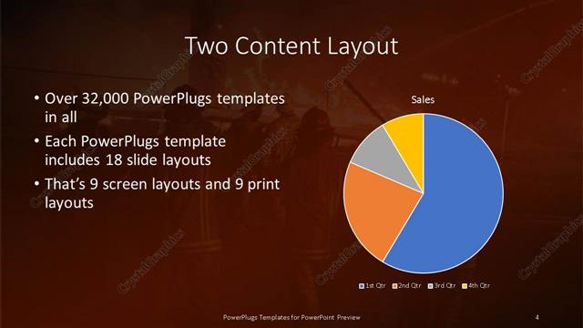 Two Content presentation slide layout