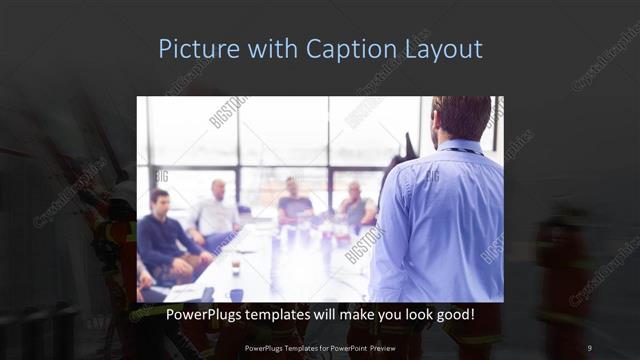Picture with Caption presentation slide layout