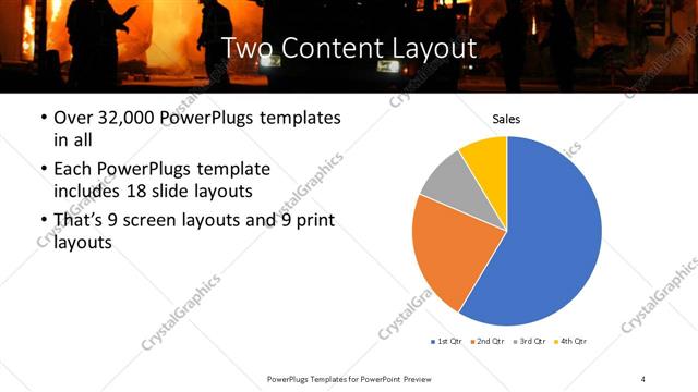Two Content presentation slide layout