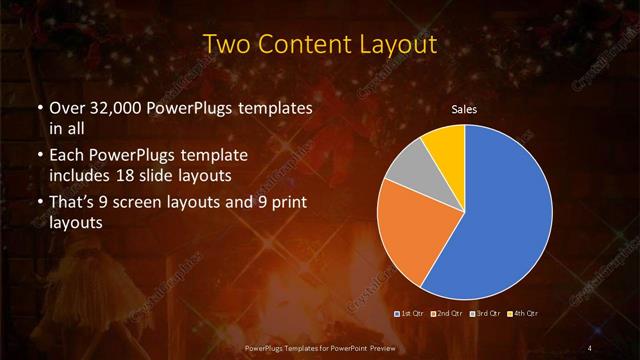 Two Content presentation slide layout
