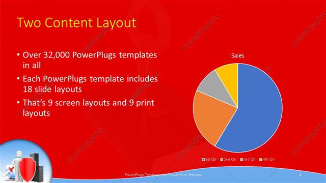 Two Content presentation slide layout