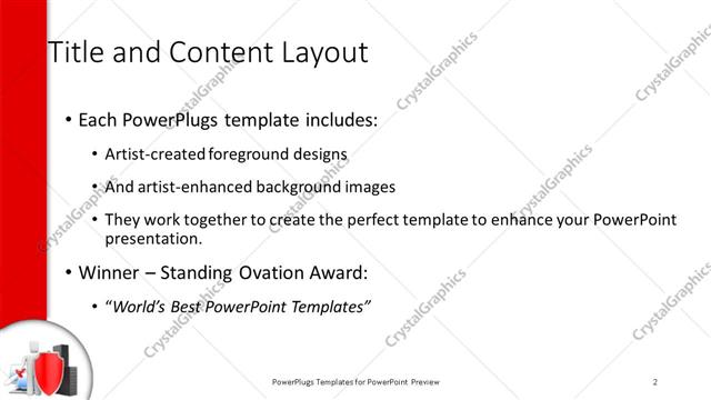 Title and Content presentation slide layout