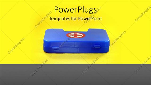  Presentation with safety first - First aid box depicting health and safety concept with yellow color