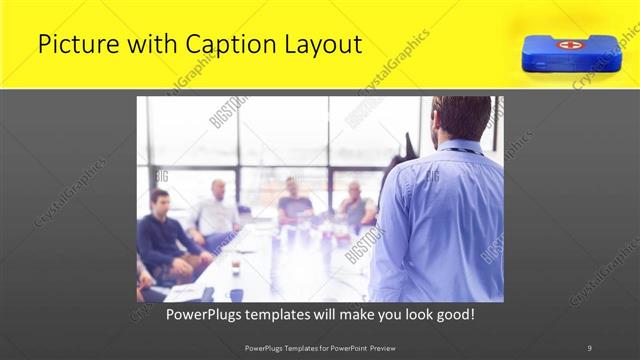 Picture with Caption presentation slide layout