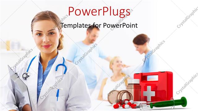  Presentation with doctor family - A doctor with a family in the background