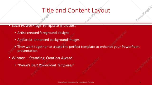 Title and Content presentation slide layout