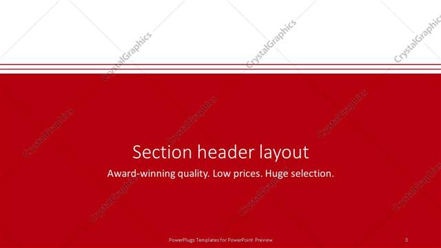 Section Header presentation slide layout