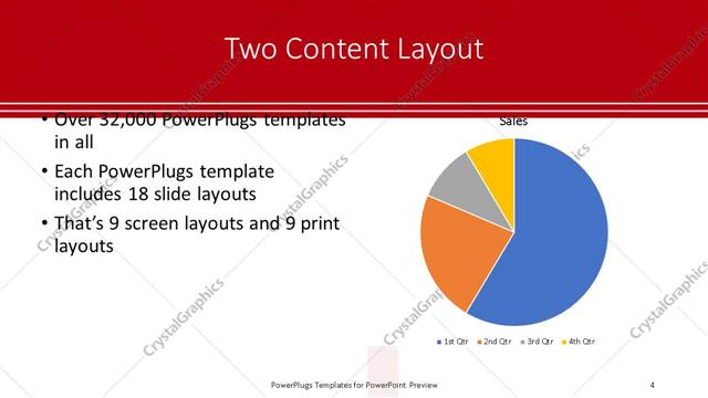 Two Content presentation slide layout