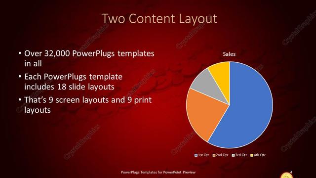 Two Content presentation slide layout