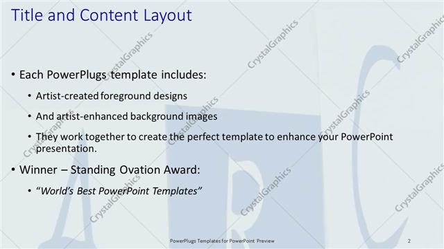 Title and Content presentation slide layout