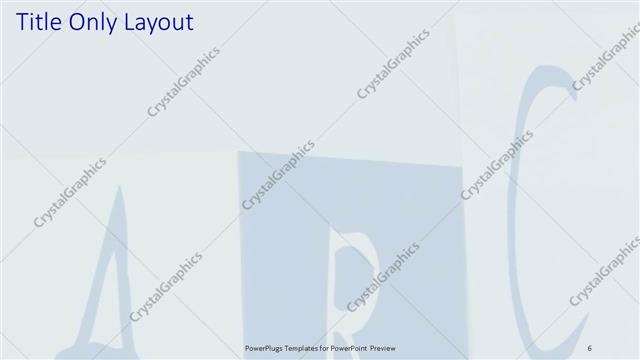 Title Only presentation slide layout