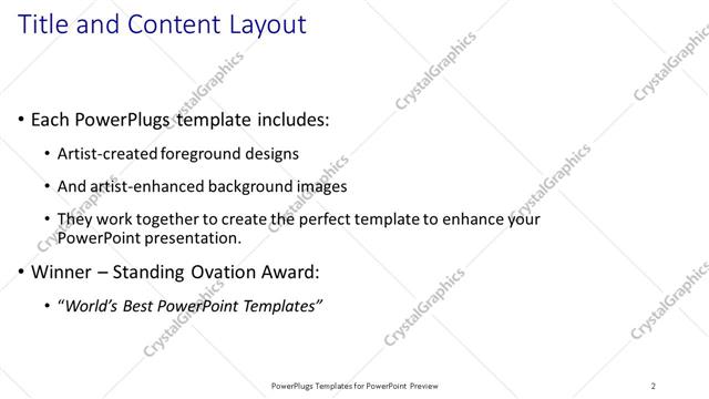 Title and Content presentation slide layout