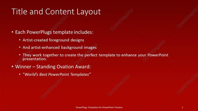 Title and Content presentation slide layout