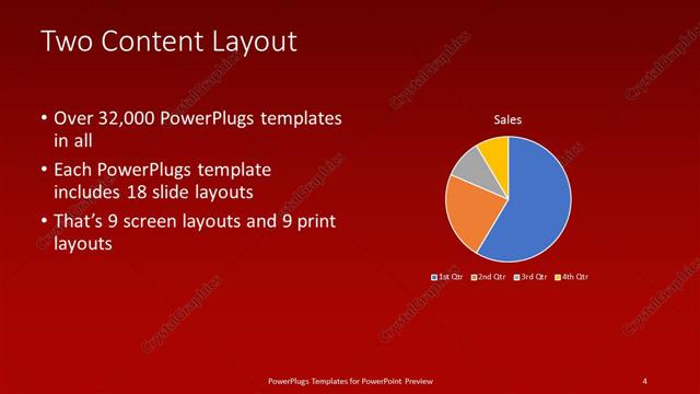 Two Content presentation slide layout