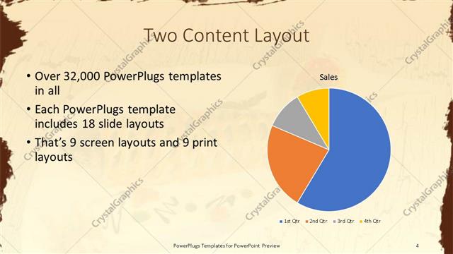 Two Content presentation slide layout