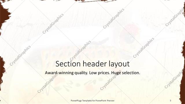 Section Header presentation slide layout