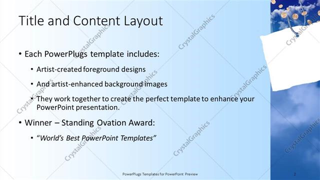Title and Content presentation slide layout