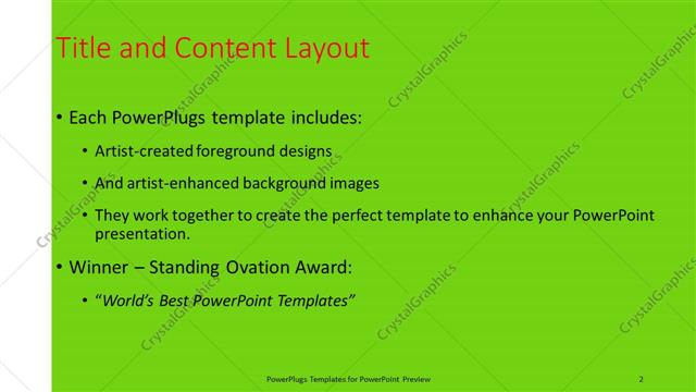 Title and Content presentation slide layout