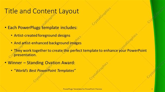 Title and Content presentation slide layout