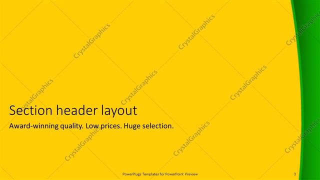 Section Header presentation slide layout