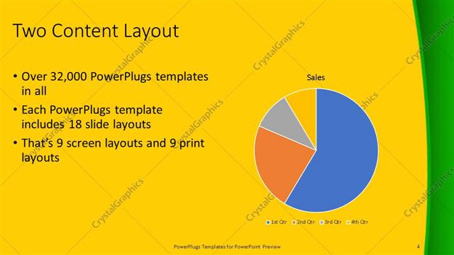 Two Content presentation slide layout