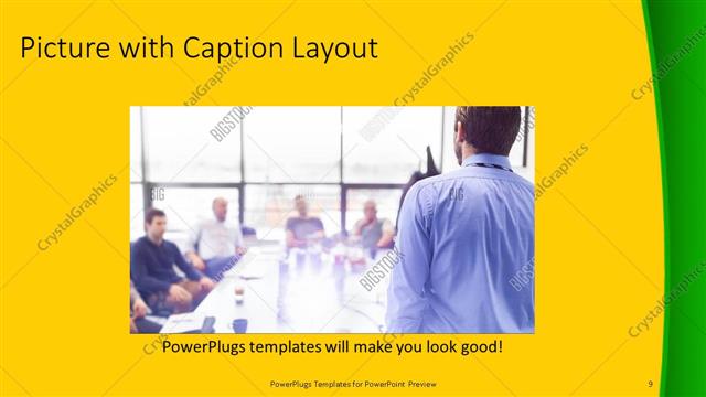Picture with Caption presentation slide layout