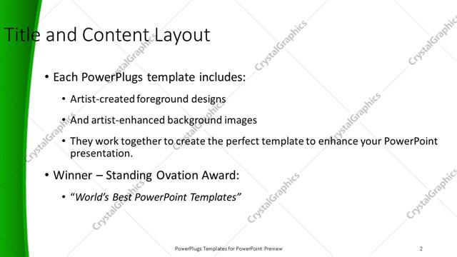 Title and Content presentation slide layout