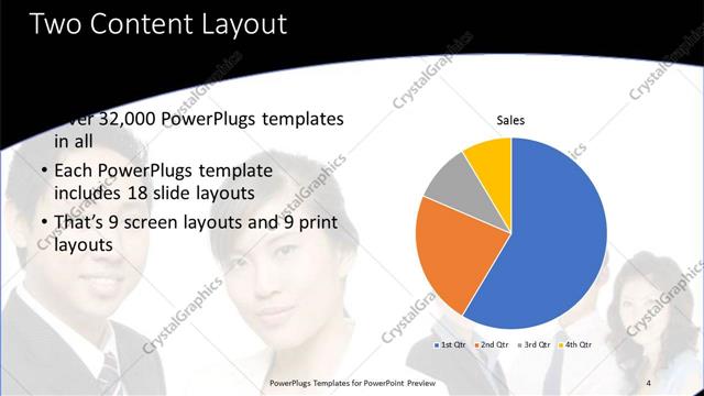 Two Content presentation slide layout