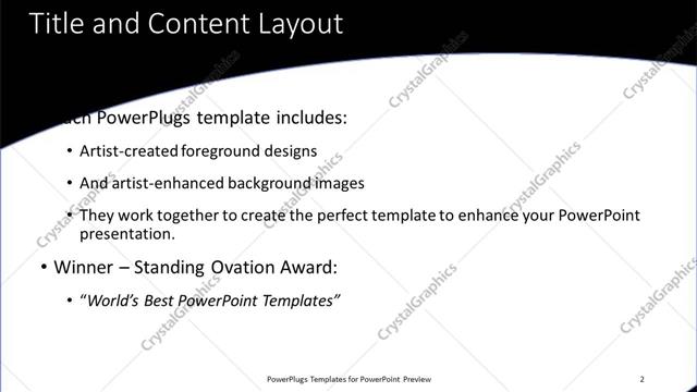 Title and Content presentation slide layout