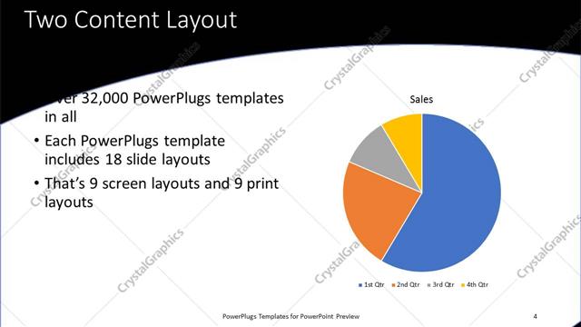 Two Content presentation slide layout