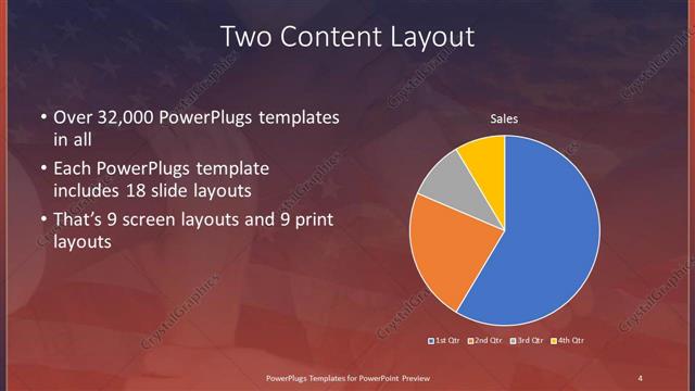 Two Content presentation slide layout