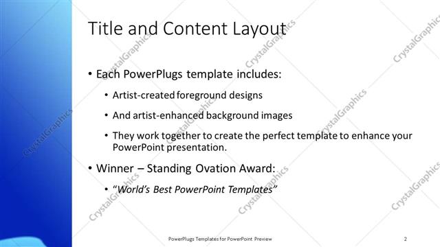Title and Content presentation slide layout